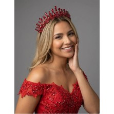 Magic Tiara Kristal Taşlı Işıltılı Gelin Tacı - Zarif Düğün Saç Aksesuarı