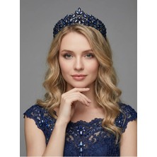 Magic Tiara Kristal Taşlı Işıltılı Kraliçe Model Gelin Tacı - Zarif Düğün Saç Aksesuarı