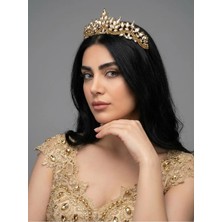 Magic Tiara Kristal Taşlı Zarif Gelin Tacı - Işıltılı Düğün Saç Aksesuarı