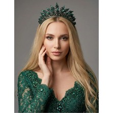 Magic Tiara Kraliyet Işıltılı Kristal Gelin Tacı