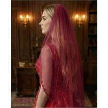 Magic Tiara Boncuk Kenar Detaylı Gelin Duvağı – Romantik ve Şık Dokunuş