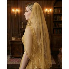 Magic Tiara Boncuk Kenar Detaylı Gelin Duvağı – Romantik ve Şık Dokunuş