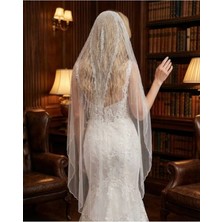 Magic Tiara Kristal Boncuklu Gelin Duvağı – Işıltılı ve Modern Zarafet