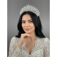 Magic Tiara Işıltılı Kristal Taşlı Prenses Gelin Tacı