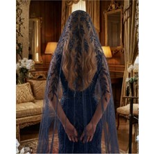 Magic Tiara Zarif Işıltılı Duvak – Gelin Tülü, Parlak Boncuk Detaylı