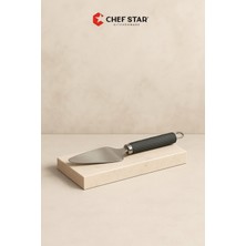 Feyza Design Ergonomik Siyah Tutma Saplı Paslanmaz Çelik Pasta Servis Spatulası
