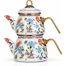 Feyza Design Şık ve Dayanıklı Mini Emaye Çaydanlık, Pratik Kullanımıyla Favoriniz Olacak