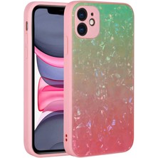 Yıldız Store iPhone 11 Uyumlu Renk Geçişli Mermer Desenli Sert Silikon Ydst Granit Kapak-No4