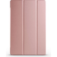 Galaxy Tab S9 Fe Plus Uyumlu Ydst Smart Cover Standlı 1-1 Kılıf-Rose Gold