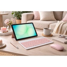 Samsung Galaxy Tab A11 4gb Ram 64GB 8'7 Inç Gri Tablet+Pembe Kılıf+Pembe Klavye Mouse
