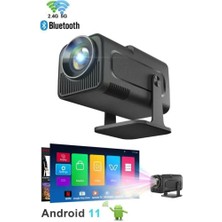 Android Projeksiyon Siyah Taşınabilir Sinema Projektörü 4K 1080P Bluetooth 3 Araç Modeli İçin