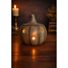 Pitaya Sanat Rustik Seramik Kabak Mumluk – Dekoratif Atmosfer Feneri