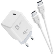Cellularline Cellularlıne 40W Pd Usb-C Şarj Kiti ( Adaptör + Kablo ) - Beyaz