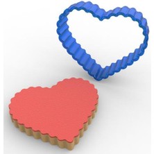 Pastaland Tırtıklı Kalp Polikarbon Kurabiye Kalıbı Sağlığa Uygun Dayanıklı Malzeme ile