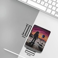 Ivart Dünya ve Astronot Baskılı Bileklik Destekli Dikdörtgen Mouse Pad