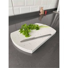 Feyza Design Şık ve Dayanıklı Mermer Kesme Tahtası, Estetik ve Fonksiyonel Tasarım