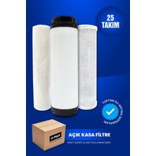 H-MAX Reverse Osmosis System Su Arıtma Cihazı Açık Kasa Inline Filtre Seti Toplamda 25X3 75 Adet