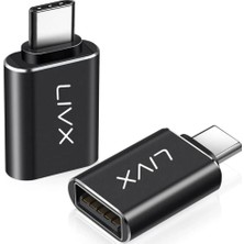 Skygo Livx USB 3.1 To Type-C 10GBPS 3A Hızlı Şarj ve Data Aktarımı Çevirici Dönüştürücü Otg Adaptör Siyah Otgcz Ikili
