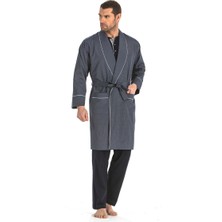 Pierre Cardin 5 Li Uzun & Şortlu Pijama Robdöşambır Bordo Erkek Çeyiz Seti Özel Tasarım