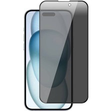 Maks Technology iPhone 15 Pro Uyumlu ​mkst New 5d Privacy Temperli Ekran Koruyucu