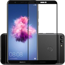 Maks Technology Huawei P Smart Mkst Kenarları Kırılmaya Dayanıklı Cam Ekran Koruyucu - Siyah