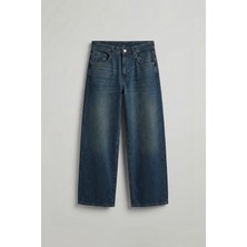 Abluka Online Erkek Süper Baggy Fit Jean Pantolon Koyu Mavi