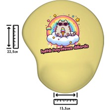 Ivart Işıltılı Hayatımız Dillerde Baskılı Bileklik Destekli Dikdörtgen Mouse Pad