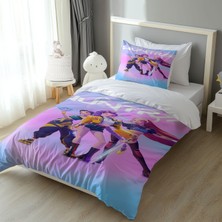 Mavi ve Lila Huntrix Nevresim Takımı M36