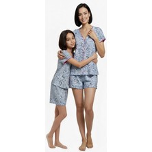 Lilian L40288  Cute Leopard Şort Set.anne Kız Ayrı Ayrı Satılır.fiyatları Farklıdır