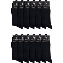 Uzn Socks 8 Çift Erkek Siyah Klasik Çorap – Pamuklu Günlük & Ofis Çorabı