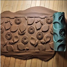 Feyza Design 12 cm Lemon Seramik ve Polymer Kil Doku Rulosu, Şık ve Güzel Desen