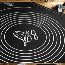 Feyza Design Büyük Boy Silikon Hamur Açma Matı 45X65, Kaymaz, Isıya Dayanıklı, Çok Amaçlı