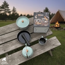 Köklü Züccaciye Emaye Kamp Seti 7 Parça