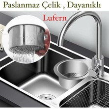 Feyza Design Yüksek Kalite Premium Kuğu Tasarımlı Paslanmaz Çelik Lavabo Drenaj Sepeti
