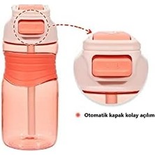 Skygo 450ML Pipetli Tritan Su Matarası Sarı-Mavi-Turuncu VGN030