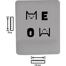 Ivart Siyah Kedi- Meow Bileklik Destekli Dikdörtgen Mouse Pad