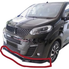 Türkset Zafira-Jumpy-Spacetourer-Expert-Ulysee-Scudo 2023 Üstü Ön Tampon Lipi (( Plastik )) (( Parlak Siyah ))