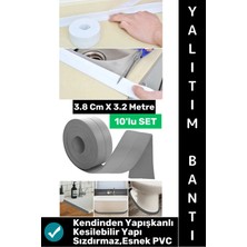 Wintoup #bantseti Mutfak Lavabo Pencere Sızdırmaz Kenar Yalıtım Bandı Çok Şık Beyaz-Gri 3.2 Metre 10'lu Set
