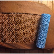 Feyza Design 10 cm Seramik ve Polymer Kil Doku Rulosu, Oklava Deseni