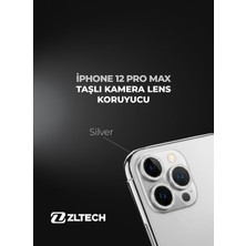 ZLTECH iPhone 12 Pro Max Uyumlu Taşlı Kamera Lens Koruyucu