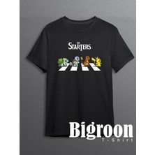 BUMETA Pokemon Pikachu Charizard Squirtle Bulbasaur Balbazar Tişört Unisex T-Shirt