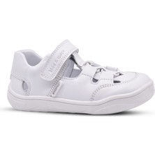Kids A More Zepa Unisex Kız ve Erkek Çocuk Çocuk Hakiki Deri Barefoot Özellikli Beyaz Renk Günlük Ayakkabı