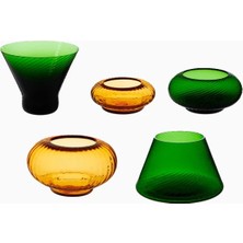 Nasonmoretti Issey Italyan Tasarımı El Işçiliği 5 Parça Murano Cam Kase Seti