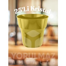 Yorulmaz Ambalaj ✨🥂gold Kristal Plastik Bardak 25’li – Lüks Sert Mika Görünümlü, Dayanıklı, Parti & Davet Için Şık Tek Kullanımlık Bardak ✨🥂