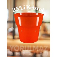 Yorulmaz Ambalaj ✨🥂kırmızı Kristal Plastik Bardak 25’li – Canlı Renkli, Sert Mika Görünümlü, Dayanıklı, Parti & Davet Için Tek Kullanımlık Bardak ✨🥂