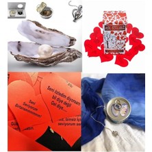 Home Dekor Hediye Sevgiliye Eşe Özel Günlere Hediye Istiridye Içinde Gerçek Inci Kolye ve 365 Gün Aşk Sözleri Notları