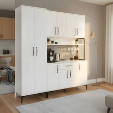 Misterium Gusto Mikrodalga Bölmeli Çok Amaçlı Kahve Köşesi - Beyaz
