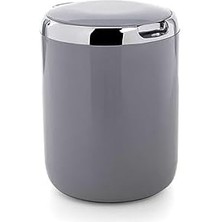 Skygo Pasifik Plastik Kapaklı Çöp Kovası 3 Lt, Gri