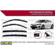 Btl Otomotiv Honda Civic 2021 Sonrası Sedan Kromlu Cam Rüzgarlığı 4\'lü