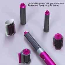 Epilons Hızlı Kurutma ve Bukle Yapma Özellikli 5 in 1 Saç Şekillendirme Cihazı Profesyonel Set